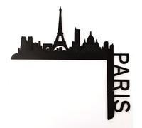 Paris Skyline 3D Printing Art Stencil, Decorative Template for Crafts and DIY Projects, Black - Also Available in Gold or White