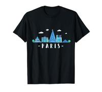 Paris Skyline France Eiffel Tower Souvenir Value Graphic T-Shirt