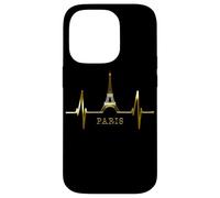 Paris Skyline Heartbeat Eiffel Tower France Heart Love Paris Case for iPhone 14 Pro
