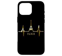 Paris Skyline Heartbeat Eiffel Tower France Heart Love Paris Case for iPhone 16 Pro Max