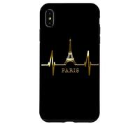 Paris Skyline Heartbeat Eiffel Tower France Heart Love Paris Case for iPhone XS Max