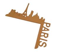 Paris Skyline Stencil, 3D Silhouette Design, Gold, Plastic, 10 x 20 cm