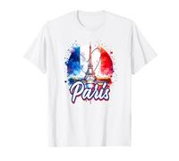 Paris Souvenirs Eiffel Tower France Vacation French Flag T-Shirt