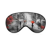 Paris Street Eiffel Sleep Mask Eye Mask for Women Men Comfortable and Soft Sleeping Eye Cover with Adjustable Elastic Strap BlockLight Fashion Patterns Blindfold for Travel Nap Meditation