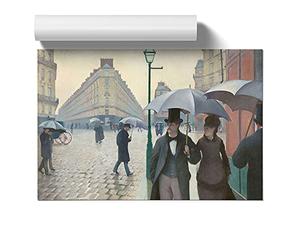 Paris Street On A Rainy Day By Gustave Caillebotte | Unframed Wall Art Print | Ready to Frame Poster | Modern Home Decor Picture | Artwork for Living Room or Office | A4 (21 Ã- 29.7 cm)