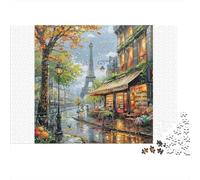 Paris Street Scene Colourful Cherry Paris Road 1000 Pieces Jigsaws Adults The Impossible Challenge Home Activity 52x38cm/1000pcs