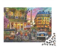 Paris Street Scene Colourful Paris Water Reflection 1000 Pieces Adult Jigsaws For Adults & Kids Fun Rainy Day Activity 52x38cm/1000pcs