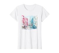 Paris Street Scene French Impressionist Café Eiffel Tower T-Shirt
