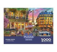 Paris Street Scene Jigsaw Puzzle for Adults 1000 Piece Jigsaw Puzzle Night Cafe Relaxing Gift 70x50cm/1000pcs