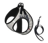 Paris Street Tower Painting Print Harness Leash Set For Cats And Dogs, Reflective Adjustable, Soft Breathable Mesh Vest With Escape-Proof Lead, For Small Pets And Kitten Puppies