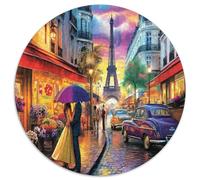 Paris Street View Jigsaw Puzzle for Adults 1000 Piece Jigsaw Puzzle Romantic Couple Relax Family Decor Gift 1000pcs (67.5x67.5cm)