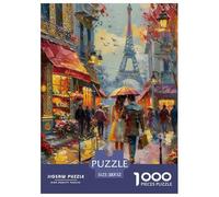 Paris Streets Jigsaw Puzzles for Adults Kids Interesting Puzzles 1000 Jigsaws Brain Challenge Home Decoration Gifts 52x38cm/1000pcs