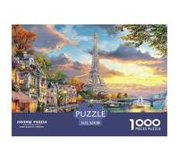Paris Sunset River SceneArtisanal Jigsaw Puzzles for Adults Comprising 1000 Precisely-Cut Advanced Challenging Puzzle Game Pieces - A Premium And Satisfying Gift Selection for Adults And Kids Age 12