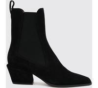 PARIS TEXAS Bettina Suede Western Chelsea Boots with Mid Flared Heel - Size: 36 - female