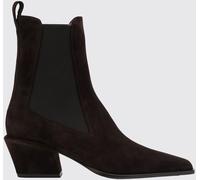 PARIS TEXAS Bettina Suede Western Chelsea Boots with Mid Flared Heel - Size: 38 - female