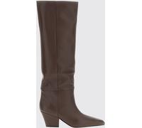 PARIS TEXAS Jane Calf Leather Western Ankle Boots with Chunky Heel - Size: 38 - female