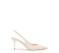 Paris Texas Lidia 70 Patent Leather Slingback Pumps - Ivory