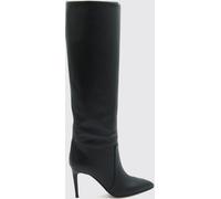 PARIS TEXAS Over-the-Knee Leather Boots with High Stiletto Heel and Tapered Toe - Size: 37 - female