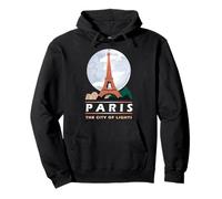 Paris The City of Lights Eiffel Tower French Night Pullover Hoodie