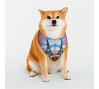 Paris Tower And Flower Print Dog Bandanas Washable Bibs Scarf Pet Dog Kerchief Dog Scarf Classic Printed Washable Dog Towel Scarf For Dogs And Cats