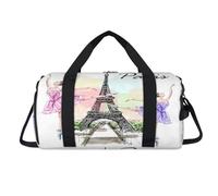Paris Tower Eiffel Ballet Actor Sport Duffel Bag with Shoes Compartment Overnight Weekender Bags Travel Gym Luggage Organizer for Women Men Kids Girls Boys