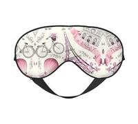 Paris Tower Flower Printing Double-Sided Eye Mask,Blackout for Sleeping, Comfort Sleep Eye Mask for All-Occasion