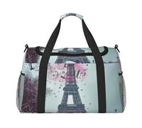 Paris Tower Printed Travel Duffle Bag for Men Women Weekender Travel Organizer Bag for Sport, Outdoors, Gym & Fishing