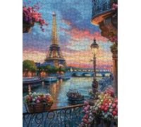 Paris Tower Ship Jigsaw Puzzle 4000 Piece, Puzzles for Adults 4000, The Impossible Challenge, Jigsaw Puzzle Games Classic Educational, Wooden Puzzles, for Home Wall Decoration Gift FNKL1-12