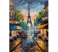 Paris Tower Streetlights Jigsaw Puzzle 6000 Piece, Puzzles for Adults 6000, The Impossible Challenge, Jigsaw Puzzle Games Classic Educational, Wooden Puzzles, for Home Wall Decoration Gift FNKL1-11