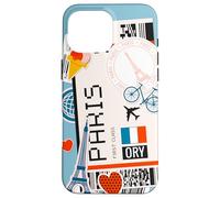 Paris Travel Boarding Pass France ORY Adventure Case for iPhone 16 Pro Max