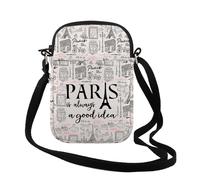 Paris Travel Gift Paris City Skyline Paris is Always A Good Idea Zipper Pouch Crossbody Bag Paris Gift for Sister Mom (la Paris CR UK)