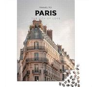 Paris Travel Print Jigsaw Puzzle 1000 Pieces, Vintage Architecture Destination, Relaxing Challenge for Travel Lovers, Adult Puzzle, 52x38cm/1000pcs