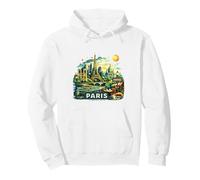 Paris vintage Eiffel Tower, Montmartre Pullover Hoodie