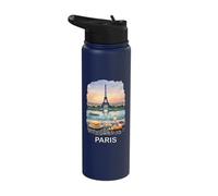 Paris Vintage Eiffel Tower Stainless Steel Insulated Water Bottle