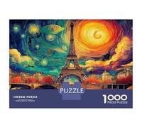 Paris Wedding 1000pc Starry Paris Premium Puzzle Board for Family Friends Parent-Child Interaction Limited Edition Collectible 38x26cm/1000pcs