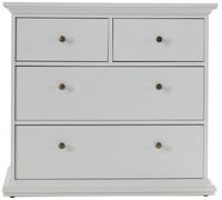 Paris White 2+2 Drawer Chest