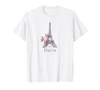 Paris with axolotl, Eiffel Tower, France Drawing T-Shirt