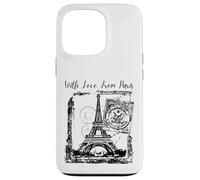 Paris With Love from Paris France French Postcard Case for iPhone 13 Pro