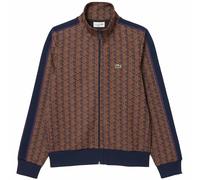Paris Zip-Up Jacquard Track Jacket - Brown Size 6 / UK Size XL
