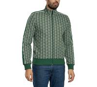 Paris Zip-Up Jacquard Track Jacket Green S