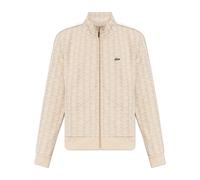 Lacoste Paris Monogram Full Zip Sweatshirt Beige White - M