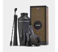 6pcs Cocktail Shaker Set VonShef Black One Size