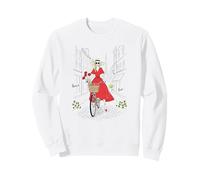 Parisian Chic Woman Eiffel Tower Bicycle Paris Women Sweatshirt