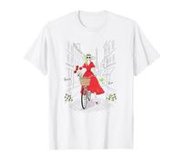 Parisian Chic Woman Eiffel Tower Bicycle Paris Women T-Shirt