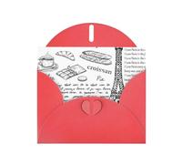 Parisian Coffee Eiffel Tower Greeting Cards,With Envelopes.The Paper Is Thick And Tough.Christmas Cards,Birthday Cards,Halloween Cards,Holiday Cards
