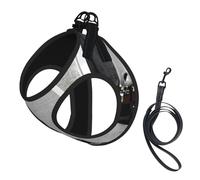 Parisian Coffee Eiffel Tower Print Dog Harness,Pet Leash Vest For Small To Medium Dogs,Perfect For Outdoor Adventures