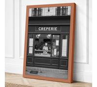 Parisian Creperie Vintage Canvas Wall Art Print 30x20 Inch (76 x 51 cm)