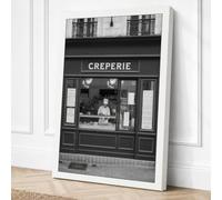 Parisian Creperie Vintage Canvas Wall Art Print 30x20 Inch (76 x 51 cm)