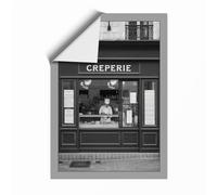 Parisian Creperie Vintage Unframed Wall Art Print A1 (84.1×59.4cm), Wall Decor for Living Room, Bedroom, Office & Home, Art Gift