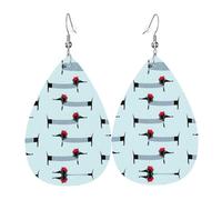 Parisian Dachshund Holiday Earrings For Women, Festive Star Drop Earrings, Chic Dangle Jewelry For Celebrations